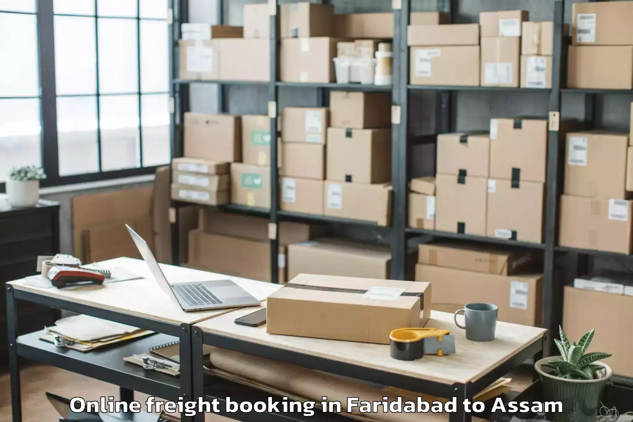 Book Faridabad to Chaparmukh Online Freight Booking